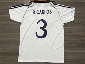 CAMISETA REAL MADRID TITULAR RETRO R. CARLOS TALLE XL