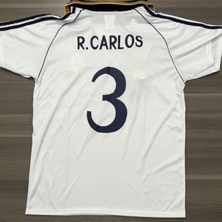 CAMISETA REAL MADRID TITULAR RETRO R. CARLOS TALLE XL