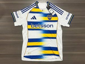 CAMISETA DE BOCA TERCERA BLANCA VERSIÓN JUGADOR TALLER (S/M/L/XL)