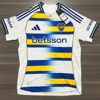 CAMISETA DE BOCA TERCERA BLANCA VERSIÓN JUGADOR TALLER (S/M/L/XL)