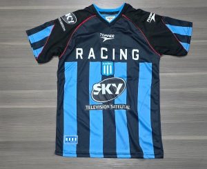 CAMISETA RACING NEGRA RETRO TALLE S