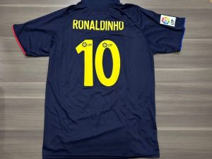 CAMISETA BARCELONA AZUL RONALDINHO (TALLE XL) RETRO
