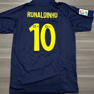 CAMISETA BARCELONA AZUL RONALDINHO (TALLE XL) RETRO