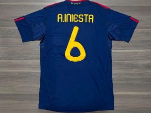 CAMISETA ESPAÑA SUPLENTE RETRO INIESTA N6 TALLE (M/L/XL/XXL)