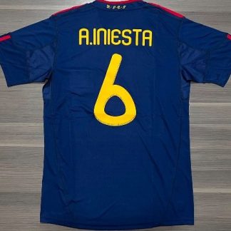 CAMISETA ESPAÑA SUPLENTE RETRO INIESTA N6 TALLE (M/L/XL/XXL)