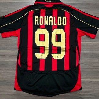 CAMISETA MILÁN TITULAR RETRO RONALDO N99 TALLE (XL)