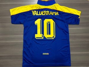 CAMISETA COLOMBIA SUPLENTE VALDERRAMA RETRO (S/M/L/XL)