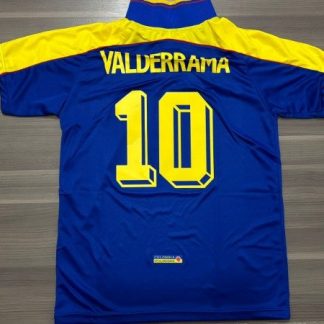 CAMISETA COLOMBIA SUPLENTE VALDERRAMA RETRO (S/M/L/XL)