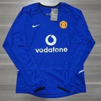 MANCHESTER UNITED 3ERA RETRO MANGA LARGA 2002 TALLES(M/ L/ XXL)
