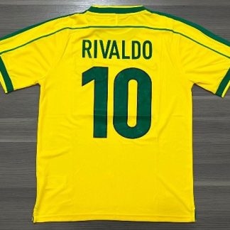 CAMISETA BRASIL TITULAR RETRO RIVALDO N10 TALLE (M/L/XL)
