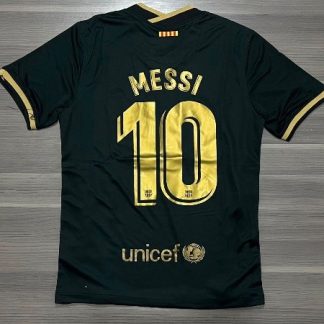 CAMISETA BARCELONA SUPLENTE NEGRA MESSI N10 TALLE (M/L/XXL)
