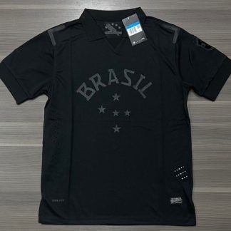 CAMISETA BRASIL SUPLENTE NEGRA TALLE (M/XXL)
