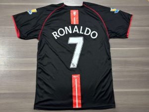 Camiseta Manchester United Ronaldo Negra Retro (TALLE L/XL/XXL)