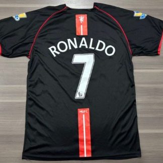 Camiseta Manchester United Ronaldo Negra Retro (TALLE L/XL/XXL)