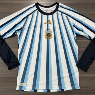 CAMISETA ARGENTINA PRE MATCH MANGA LARGA TALLE S/M/L/XL/XXL