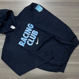 BUZO CAPUCHA RACING CLUB AZUL TALLE XL